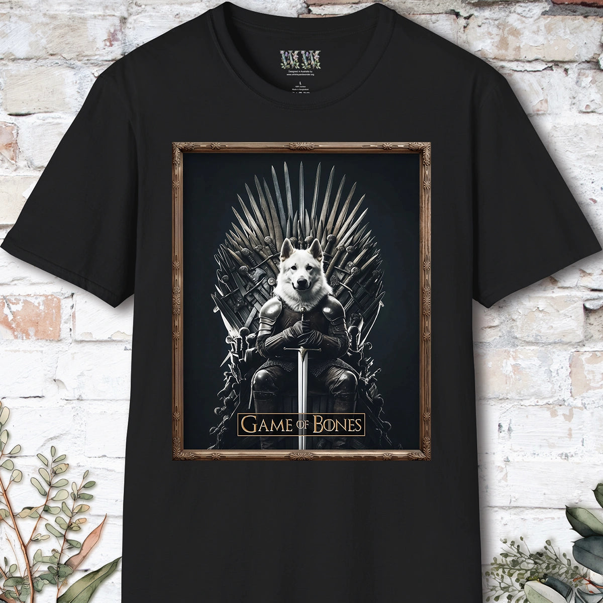 White Shepherd Game of Bones, Unisex T shirt