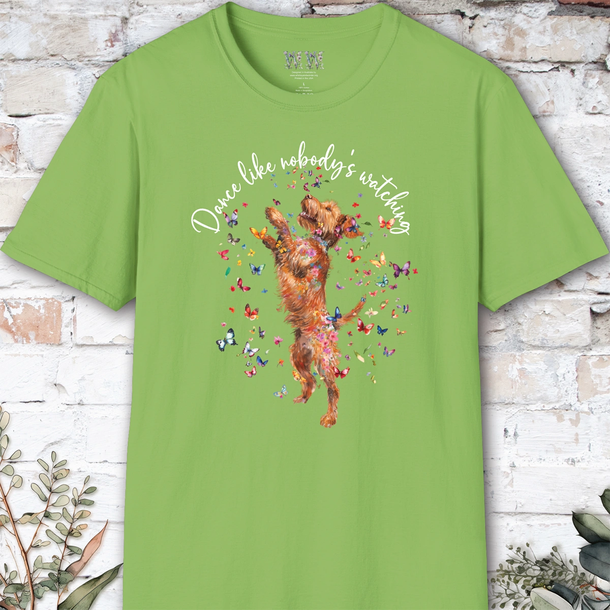 Wire Haired Vizsla "Dance like nobody's watching" unisex T shirt