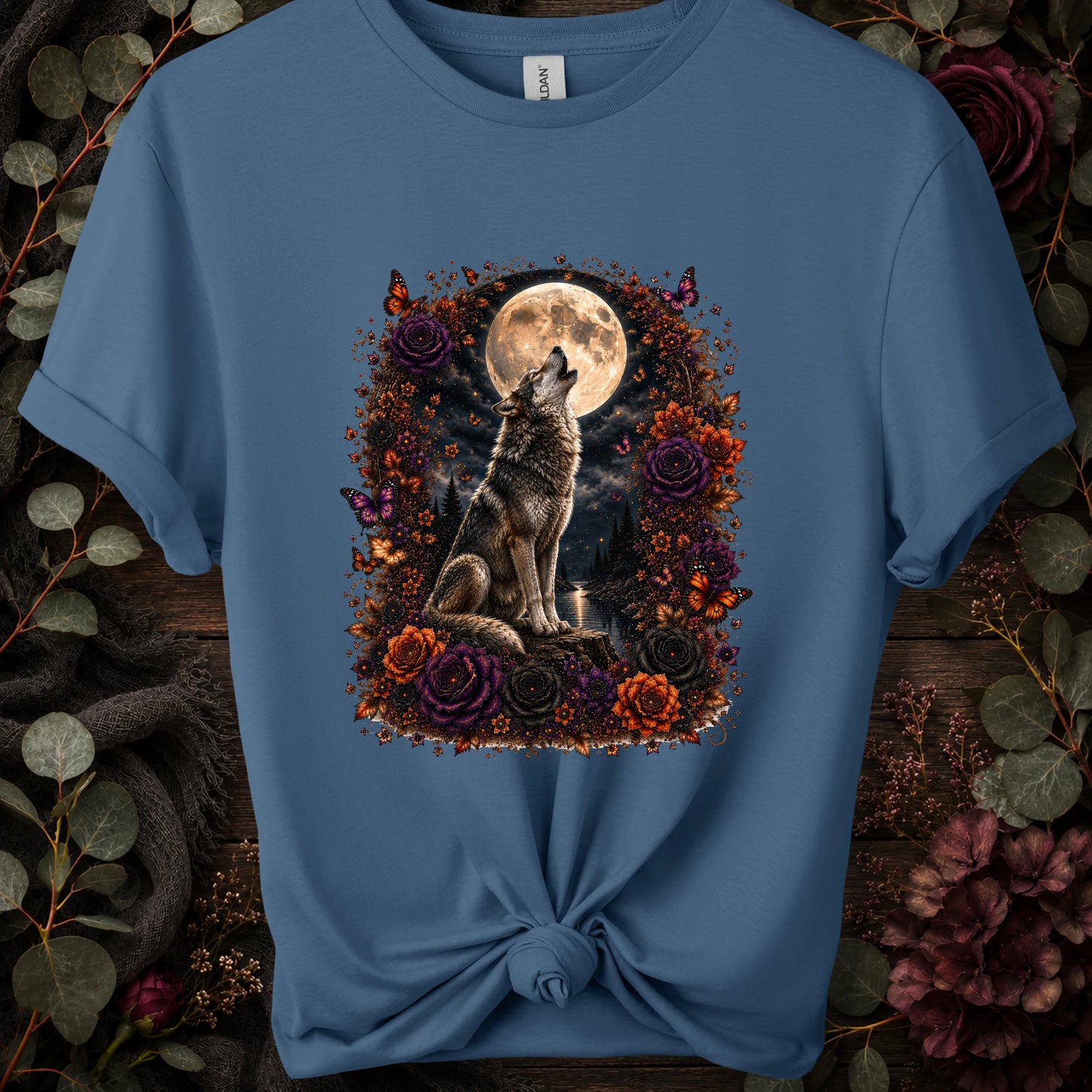 Wolf in Moonlight #1, Gildan 64000, unisex T shirt
