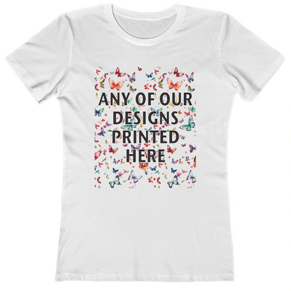 Women's fitted tee - ANY OF OUR DESIGNS PRINTED HERE (Australia)