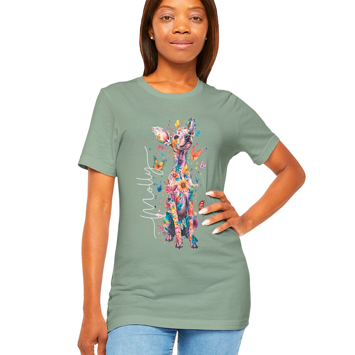 Xoloitzcuintle #1 Floral Personalized T shirt