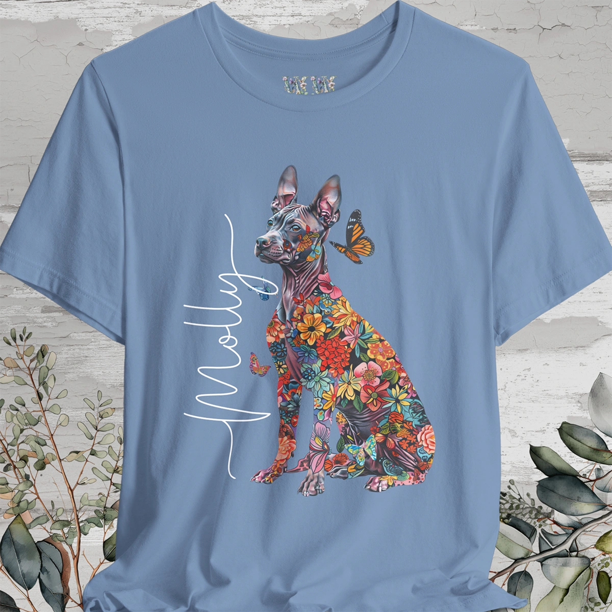 Xoloitzcuintle #2 Floral Personalized T shirt