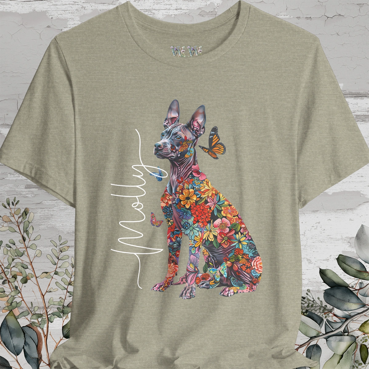 Xoloitzcuintle #2 Floral Personalized T shirt