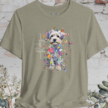 Yorkipoo Floral Personalized T shirt