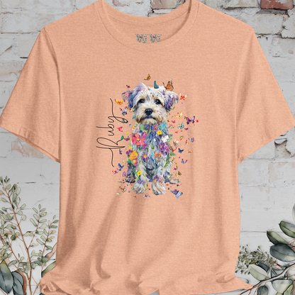 Yorkipoo Floral Personalized T shirt
