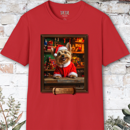 Yorkshire Terrier Santa's Workshop Unisex T shirt