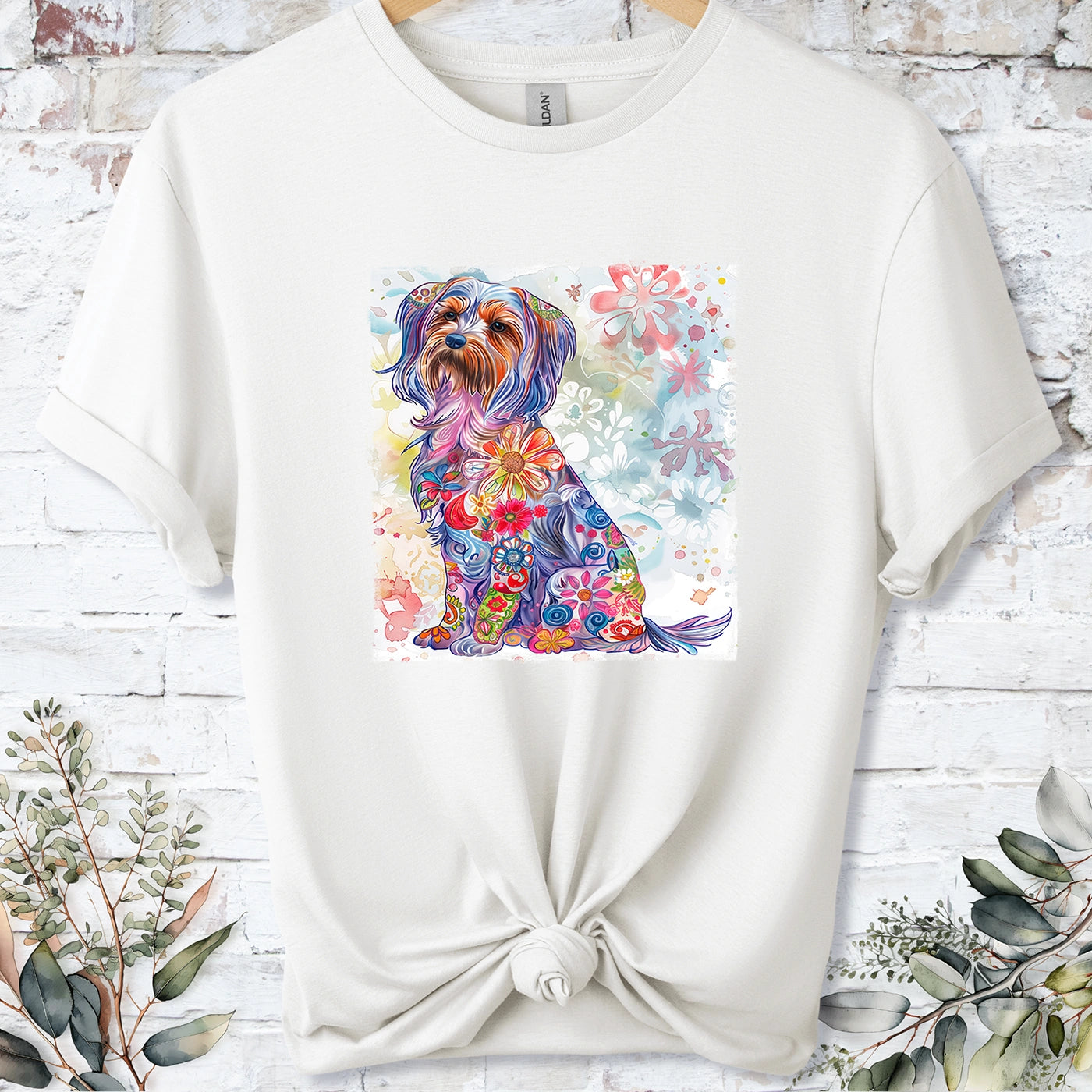 Yorkshire Terrier Retro, Unisex T-shirt.