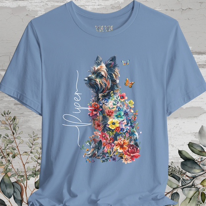 Yorkshire Terrier Floral Personalized T shirt