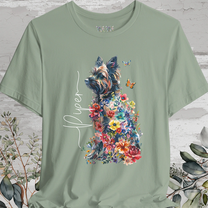 Yorkshire Terrier Floral Personalized T shirt