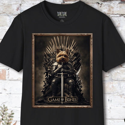 Yorkshire Terrier Game of Bones, Unisex T shirt