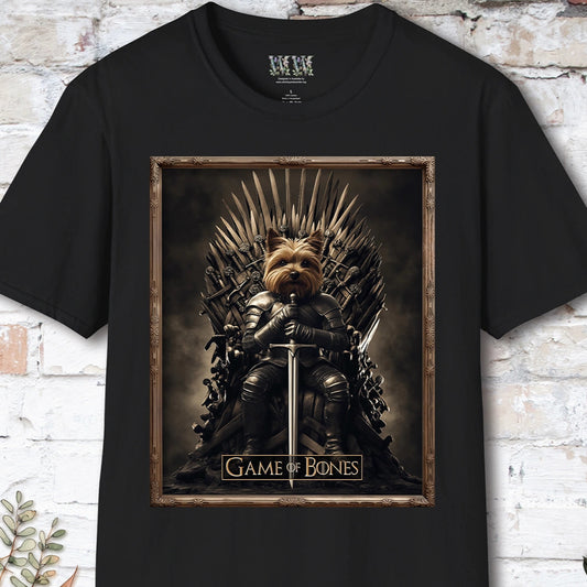 Yorkshire Terrier Game of Bones, Unisex T shirt