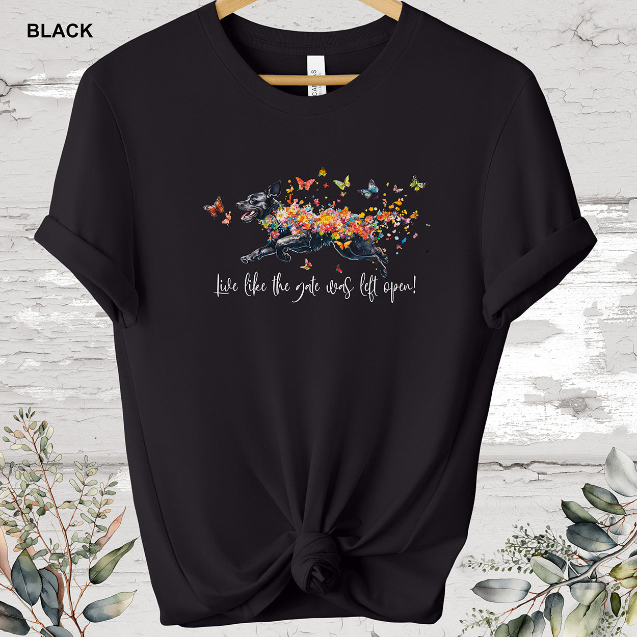 Black Labrador #1  'Live like the gate was left open' T shirt