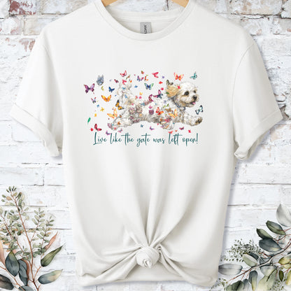 https://wescale-cdn.com/generated-mockups/bf472b68-5c1c-44c3-a409-4b955cabfa92/69acafd1-585e-4806-952c-4f06a54c82f8/3e8a5956-7015-46e5-b1dc-8a0d0bd2176b_designs/cavichon_live_like_the_gate_was_left_open_unisex_t_shirt_2_1777545930387_5e25n7.png_1777545931620.webp