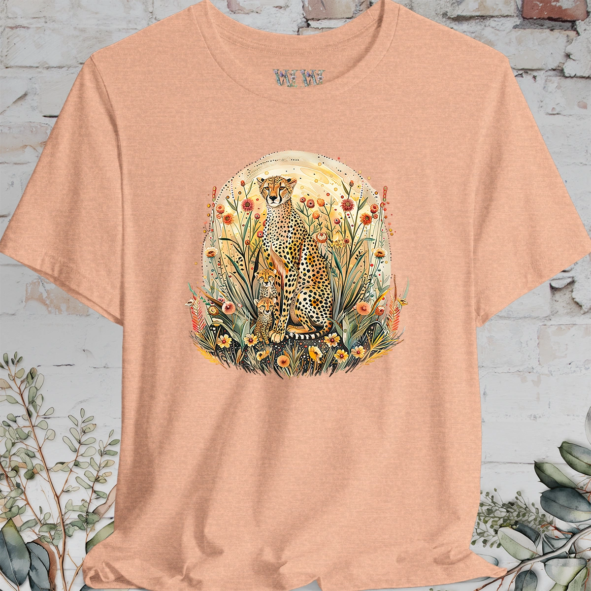 Cheetah #4 Wild Animals, unisex T-Shirt