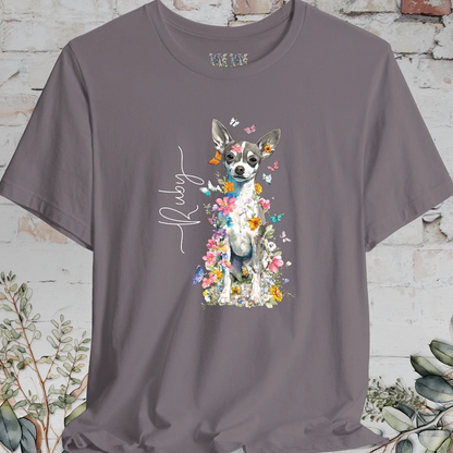 Chihuahua Mix Floral Personalized T shirt
