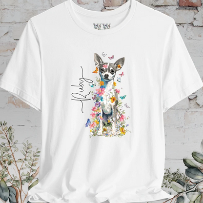 Chihuahua Mix Floral Personalized T shirt