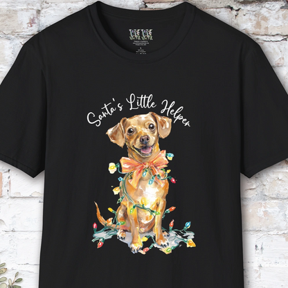 Chiweenie Santa's little helper. unisex T shirt