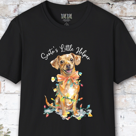 Chiweenie Santa's little helper. unisex T shirt