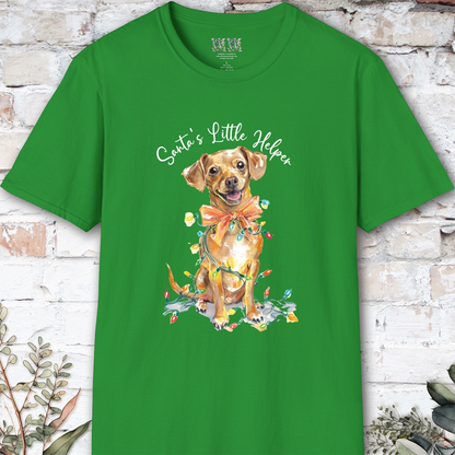 Chiweenie Santa's little helper. unisex T shirt