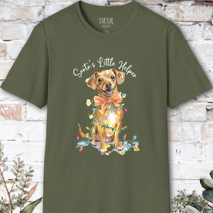 Chiweenie Santa's little helper. unisex T shirt