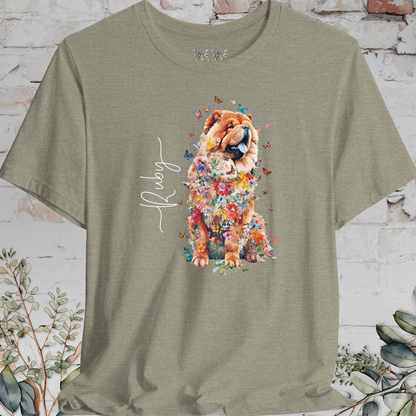 Chow Chow #1 Floral Personalized T shirt