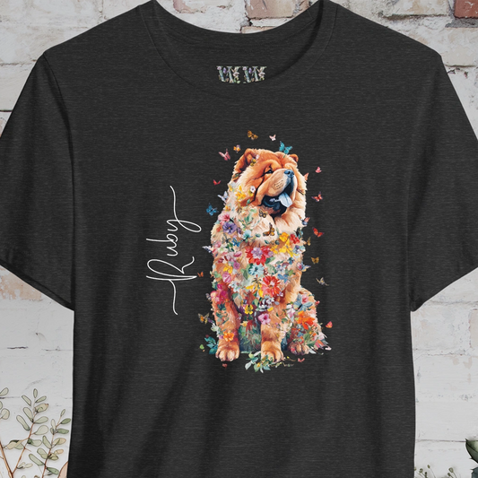 Chow Chow #1 Floral Personalized T shirt