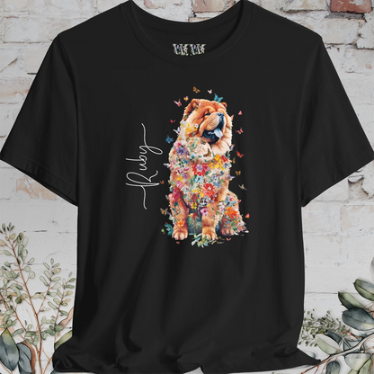 Chow Chow #1 Floral Personalized T shirt