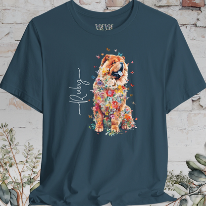 Chow Chow #1 Floral Personalized T shirt