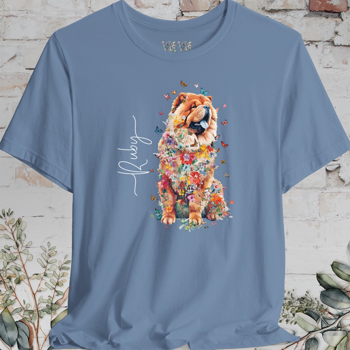 Chow Chow #1 Floral Personalized T shirt
