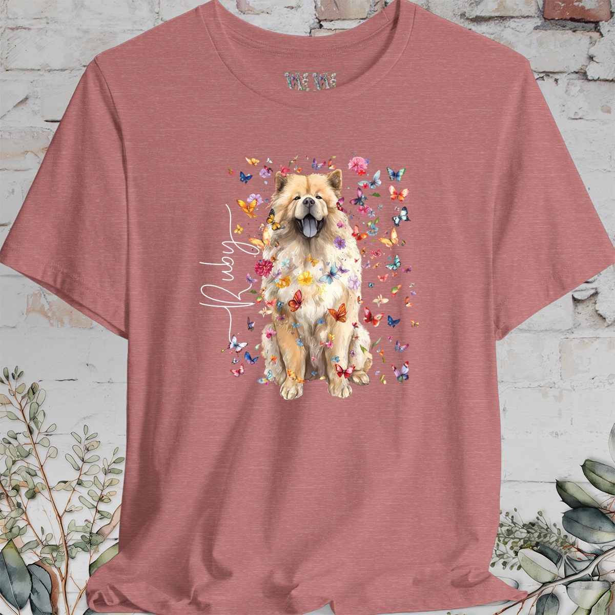 Chow Chow #2 Floral Personalized T shirt