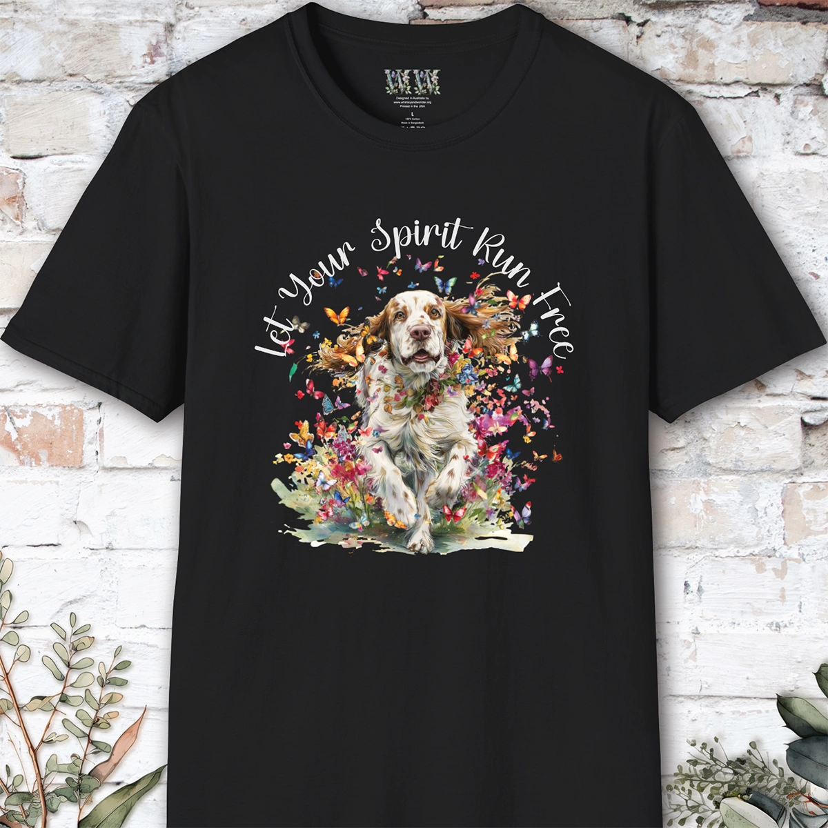 Clumber Spaniel Let your spirit run free, unisex T-Shirt