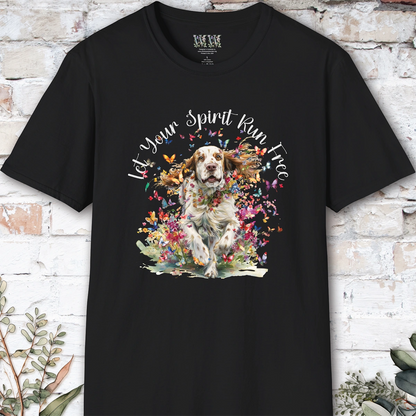 Clumber Spaniel Let your spirit run free, unisex T-Shirt