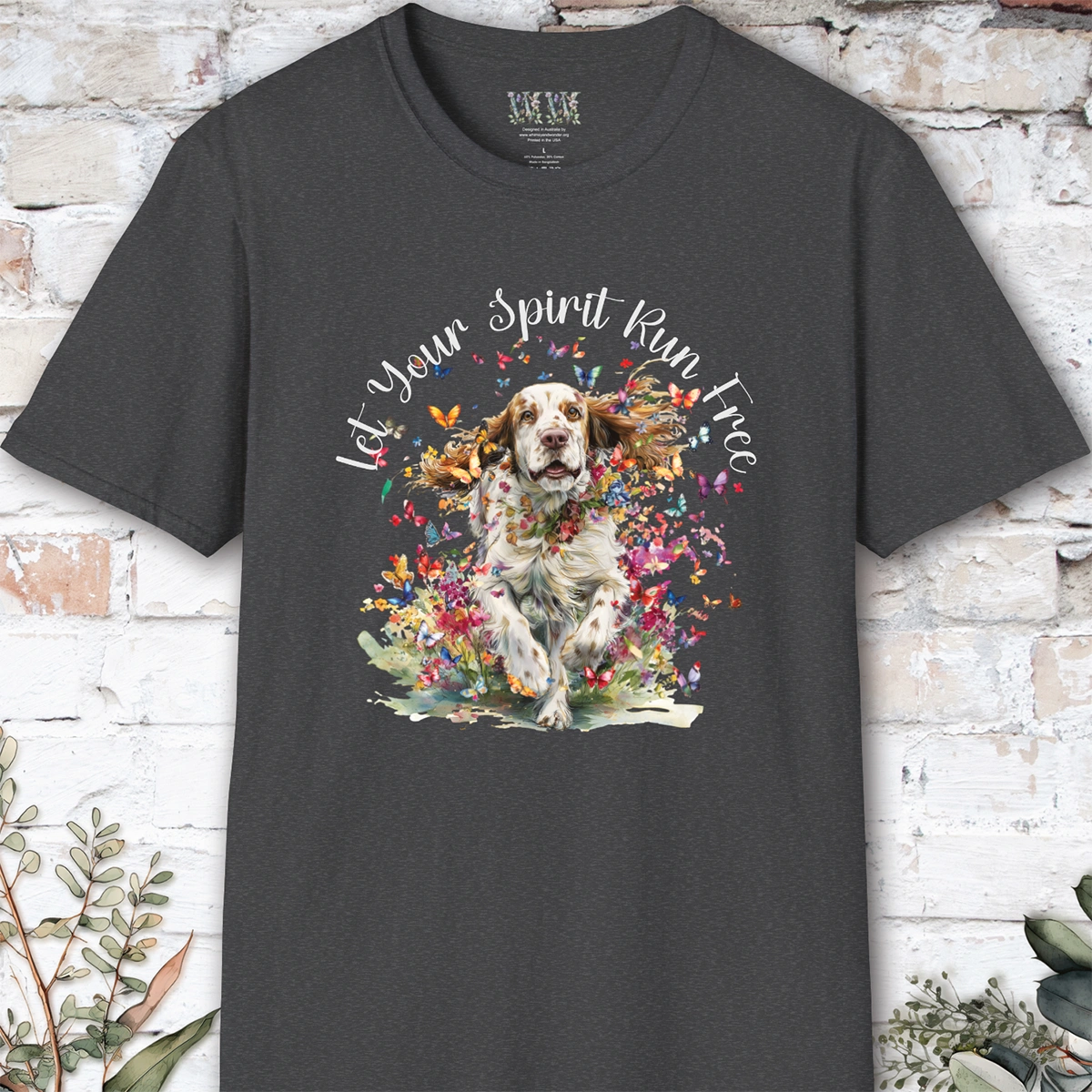 Clumber Spaniel Let your spirit run free, unisex T-Shirt