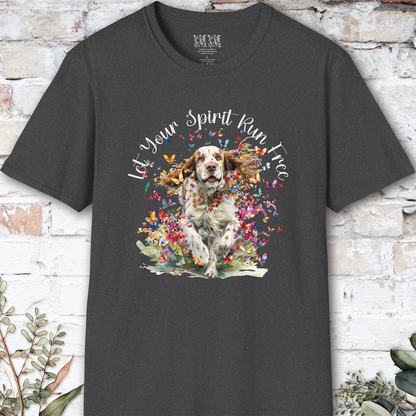 Clumber Spaniel Let your spirit run free, unisex T-Shirt