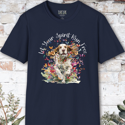 Clumber Spaniel Let your spirit run free, unisex T-Shirt