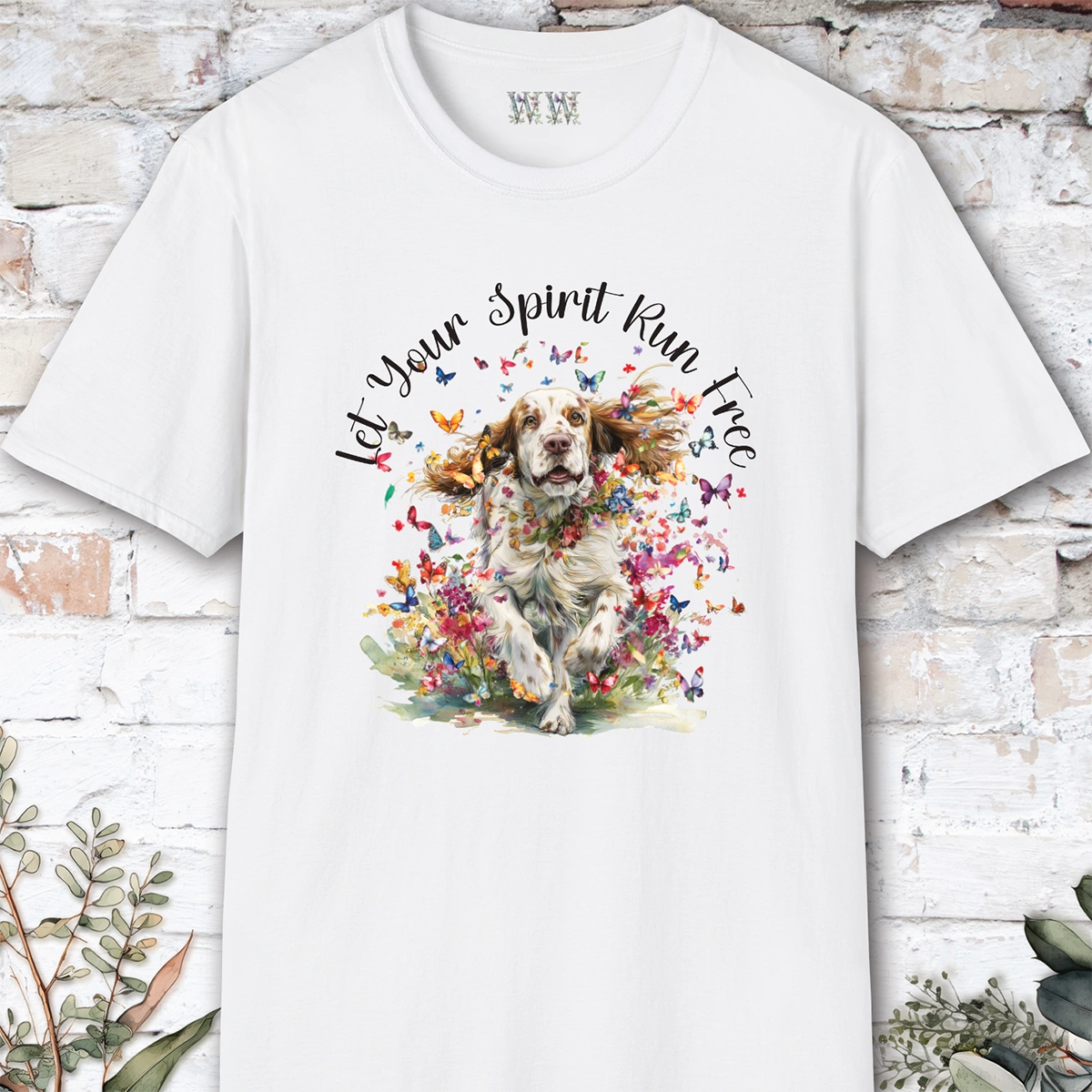 Clumber Spaniel Let your spirit run free, unisex T-Shirt