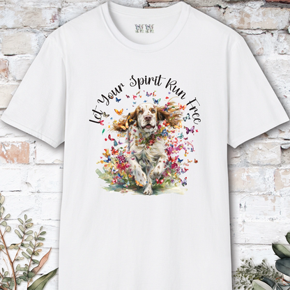 Clumber Spaniel Let your spirit run free, unisex T-Shirt