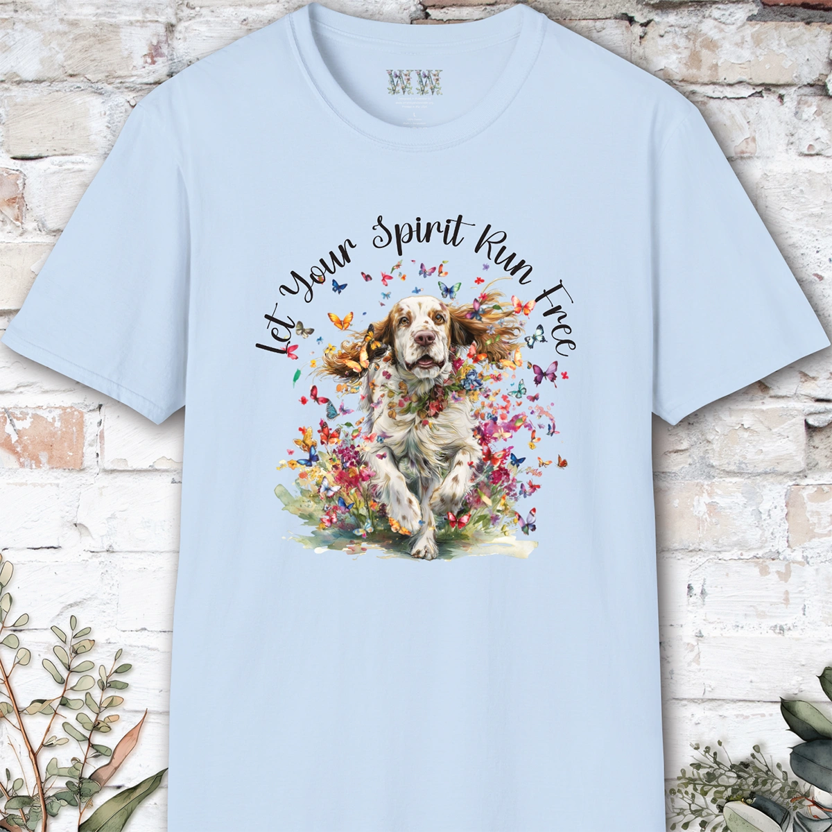 Clumber Spaniel Let your spirit run free, unisex T-Shirt