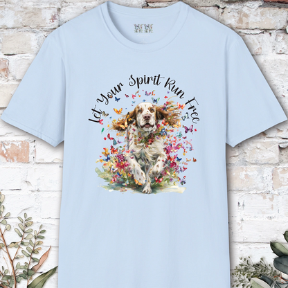 Clumber Spaniel Let your spirit run free, unisex T-Shirt