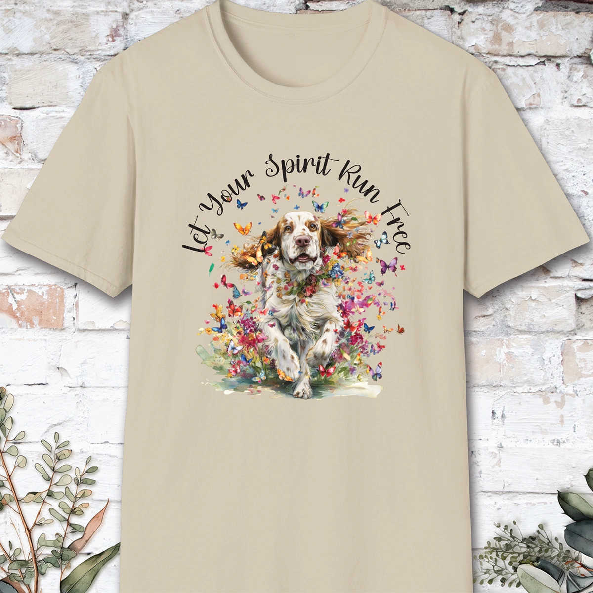 Clumber Spaniel Let your spirit run free, unisex T-Shirt
