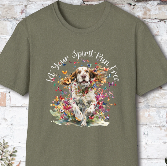Clumber Spaniel Let your spirit run free, unisex T-Shirt