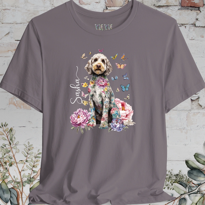 Cockapoo/Cavoodle #2 Peony Butterfly T shirt