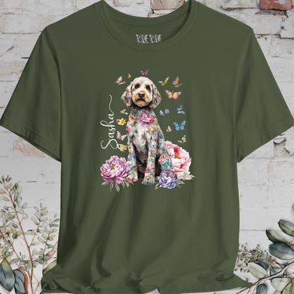 Cockapoo/Cavoodle #2 Peony Butterfly T shirt