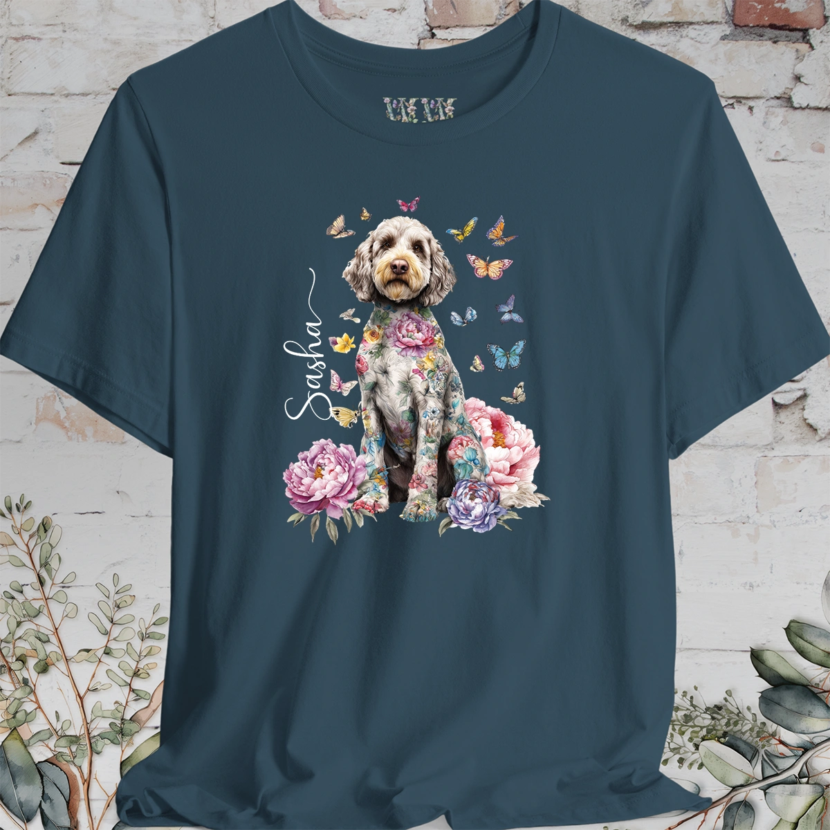 Cockapoo/Cavoodle #2 Peony Butterfly T shirt