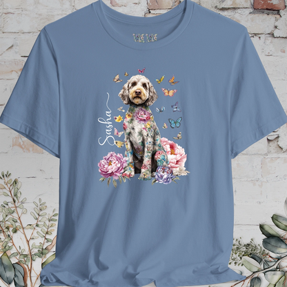 Cockapoo/Cavoodle #2 Peony Butterfly T shirt