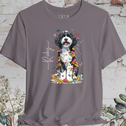 Cockapoo #3 Floral Personalized T shirt