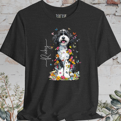Cockapoo #3 Floral Personalized T shirt