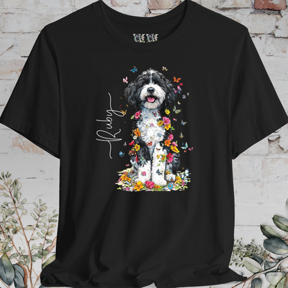 Cockapoo #3 Floral Personalized T shirt