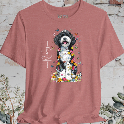 Cockapoo #3 Floral Personalized T shirt