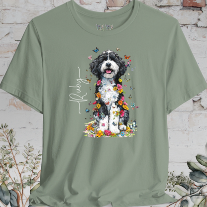 Cockapoo #3 Floral Personalized T shirt